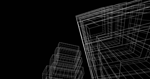 建筑墙纸设计 数字概念背景 — 图库照片