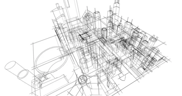 soyut mimari duvar kağıdı tasarımı, dijital konsept arkaplan
