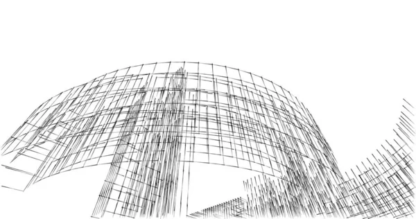 Архитектурное Построение Иллюстрации Фоне — стоковое фото