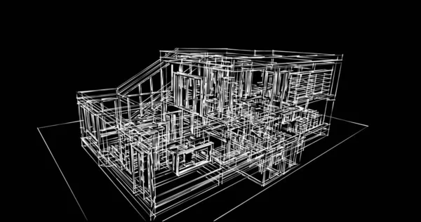 Disegno Astratto Carta Parati Architettonica Sfondo Concetto Digitale — Foto Stock