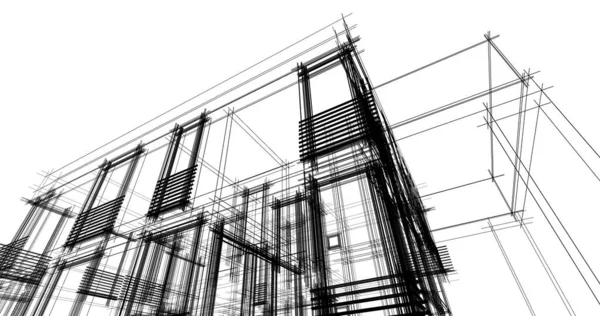 Абстрактный Архитектурный Дизайн Обоев Цифровой Концепт Фон — стоковое фото