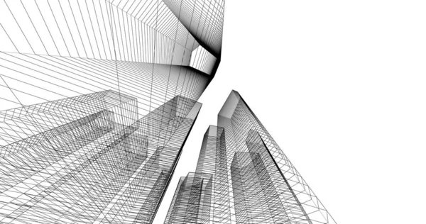 Diseño Abstracto Papel Pintado Arquitectónico Fondo Concepto Digital —  Fotos de Stock