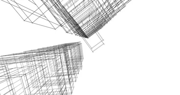 建筑墙纸设计 数字概念背景 — 图库照片