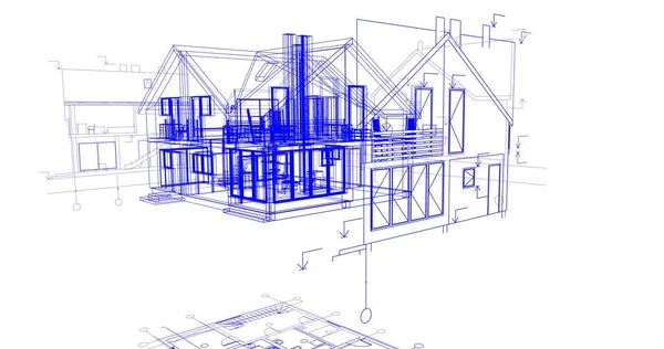 Disegno Astratto Carta Parati Architettonica Sfondo Concetto Digitale — Foto Stock