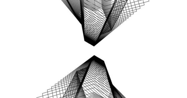 Linhas Abstratas Desenho Conceito Arte Arquitetônica Formas Geométricas Mínimas — Fotografia de Stock
