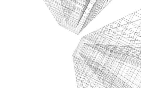 Mimari sanat konseptinde soyut çizgiler, minimum geometrik şekiller. 