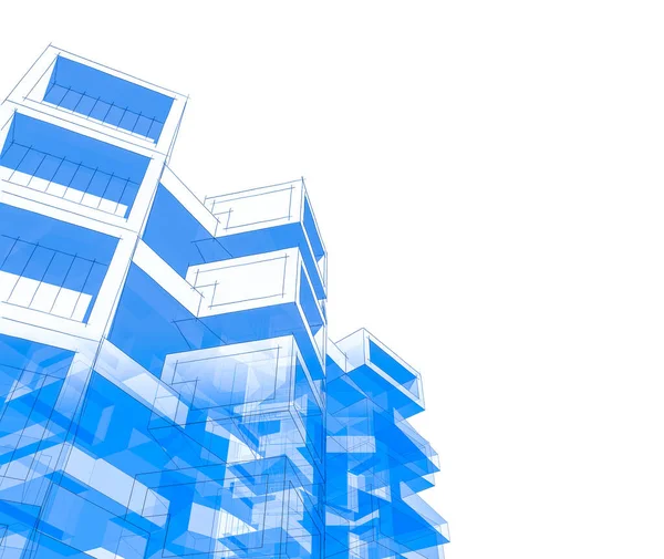 Mimari sanat konseptinde soyut çizgiler, minimum geometrik şekiller. 