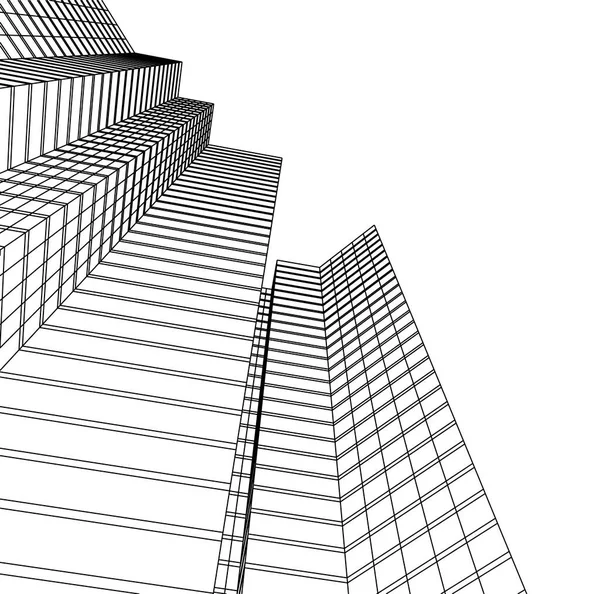 Mimari sanat konseptinde soyut çizgiler, minimum geometrik şekiller. 