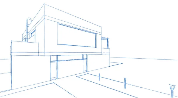 Geometriska Arkitektoniska Byggnadsformer — Stockfoto