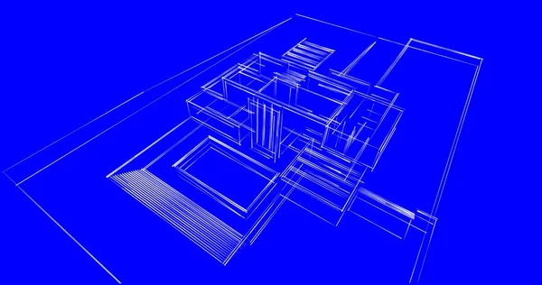 Abstrakt Arkitektonisk Tapet Design Digitalt Koncept Bakgrund — Stockfoto