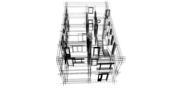 Geometriska Arkitektoniska Byggnader Design — Stockfoto