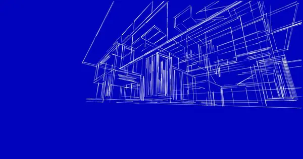 建筑墙纸设计 数字概念背景 — 图库照片