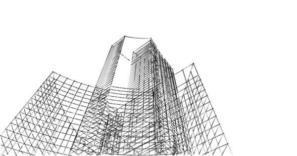 Абстрактный Архитектурный Дизайн Обоев Цифровой Концепт Фон — стоковое фото