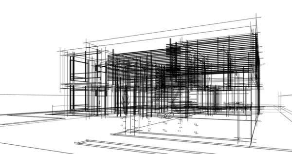 Disegno Astratto Carta Parati Architettonica Sfondo Concetto Digitale — Foto Stock