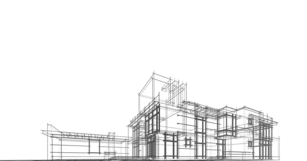 Disegno Astratto Carta Parati Architettonica Sfondo Concetto Digitale — Foto Stock