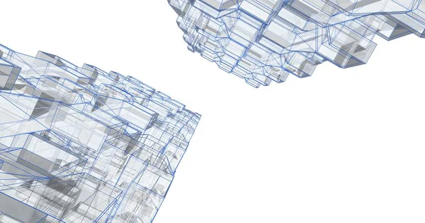 soyut mimari duvar kağıdı tasarımı, dijital konsept arkaplan