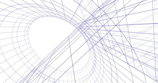 Mimari sanat konseptinde soyut çizgiler, minimum geometrik şekiller. 