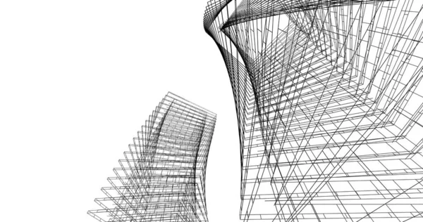 Geometrická Architektonická Stavba — Stock fotografie