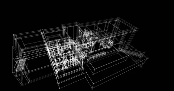 Architektura Budynek Ilustracja Tle — Zdjęcie stockowe