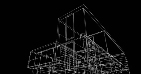 Disegno Astratto Carta Parati Architettonica Sfondo Concetto Digitale — Foto Stock