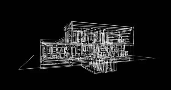 Abstrakte Architektonische Tapete Design Digitales Konzept Hintergrund — Stockfoto