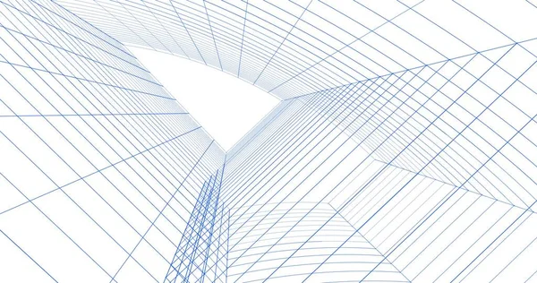 Mimari sanat konseptinde soyut çizgiler, minimum geometrik şekiller. 