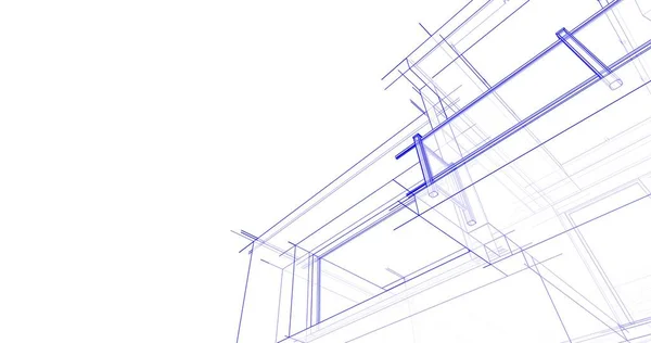 最小几何形状 建筑线 — 图库照片