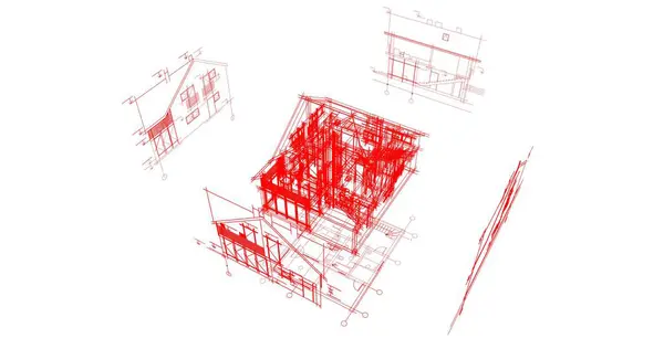 Minimalne Kształty Geometryczne Linie Architektoniczne — Zdjęcie stockowe