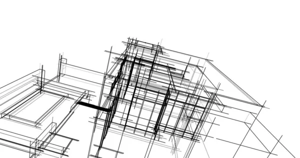 Minimale Geometrische Architectuur Van Gebouwen — Stockfoto