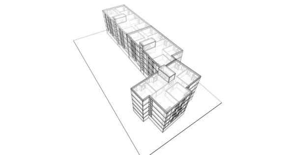 Abstraktní Architektonický Design Tapet Digitální Koncept Pozadí — Stock fotografie