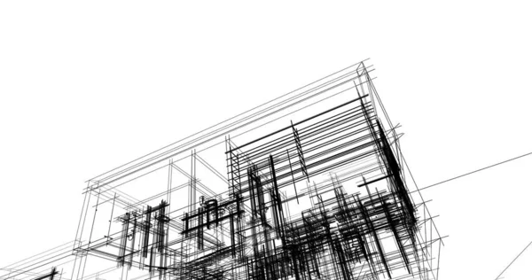 Абстрактный Архитектурный Дизайн Обоев Цифровой Концепт Фон — стоковое фото