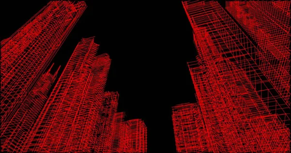 Mimari sanat konseptinde soyut çizgiler, minimum geometrik şekiller. 