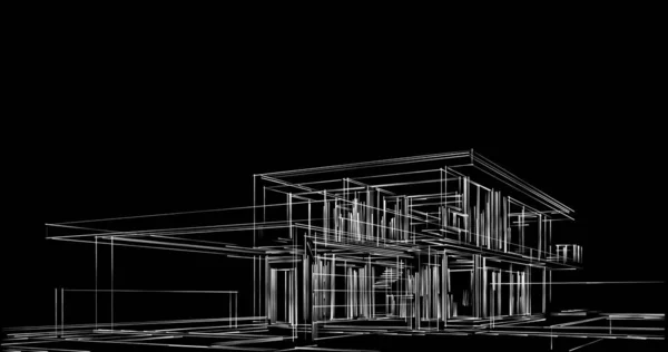 建筑墙纸设计 数字概念背景 — 图库照片