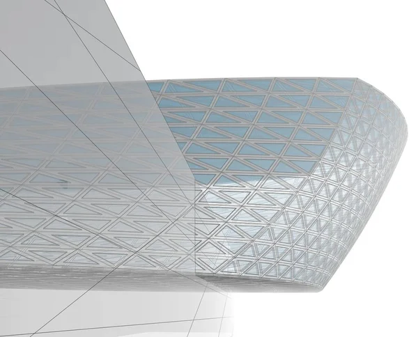 Mimari sanat konseptinde soyut çizgiler, minimum geometrik şekiller. 