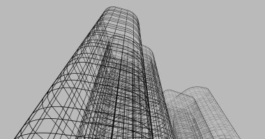 soyut mimari duvar kağıdı tasarımı, dijital konsept arkaplan
