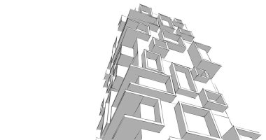 soyut mimari duvar kağıdı tasarımı, dijital konsept arkaplan