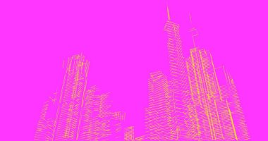 soyut mimari duvar kağıdı tasarımı, dijital konsept arkaplan