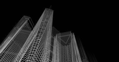 soyut mimari duvar kağıdı tasarımı, dijital konsept arkaplan