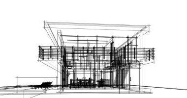 soyut mimari duvar kağıdı tasarımı, dijital konsept arkaplan