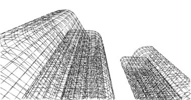 soyut mimari duvar kağıdı tasarımı, dijital konsept arkaplan