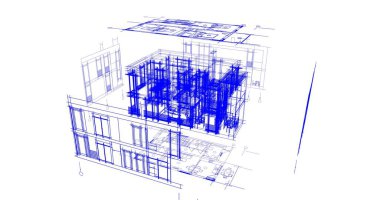 soyut mimari duvar kağıdı tasarımı, dijital konsept arkaplan