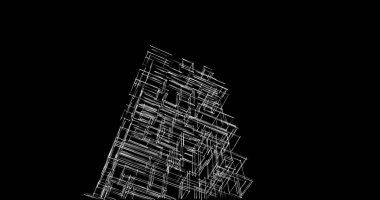 soyut mimari duvar kağıdı tasarımı, dijital konsept arkaplan