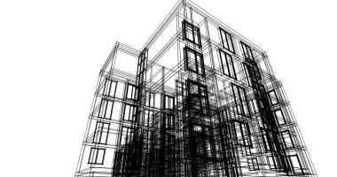 soyut mimari duvar kağıdı tasarımı, dijital konsept arkaplan