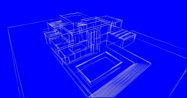 soyut mimari duvar kağıdı tasarımı, dijital konsept arkaplan