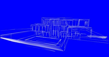 soyut mimari duvar kağıdı tasarımı, dijital konsept arkaplan