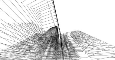 soyut mimari duvar kağıdı tasarımı, dijital konsept arkaplan
