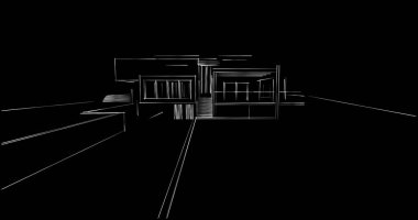 soyut mimari duvar kağıdı tasarımı, dijital konsept arkaplan