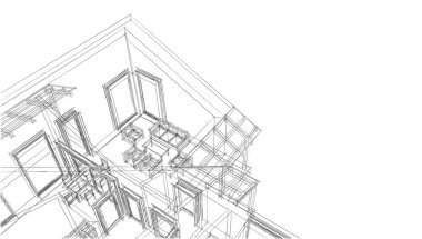 soyut mimari duvar kağıdı tasarımı, dijital konsept arkaplan