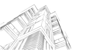 soyut mimari duvar kağıdı tasarımı, dijital konsept arkaplan