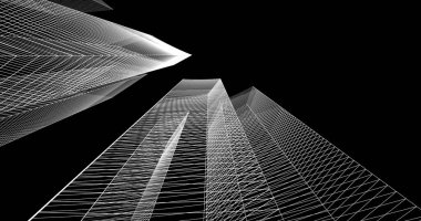 soyut mimari duvar kağıdı tasarımı, dijital konsept arkaplan